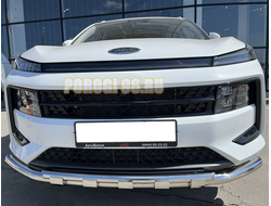 Защита переднего бампера двойная с перемычками d60/42 для JAC JS6 2022-