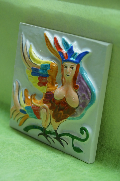 Гамаюн (изразцовая плитка)