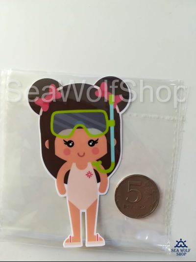 Наклейка сувенир оракал Фридайвер девочка №67 !promo