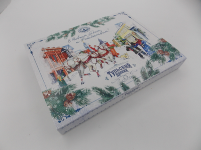 Тульский пряник "С новым годом и рождеством  в коробке"  повидло 500 гр.