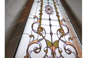 пленка витраж для окна в доме - фото 5