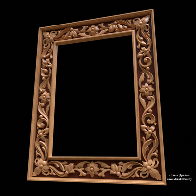 Ель и дрель, резная рама, stl модель, CNC, 3D-model, ЧПУ