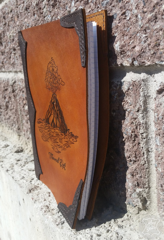 Именной кожаный блокнот с гравировкой