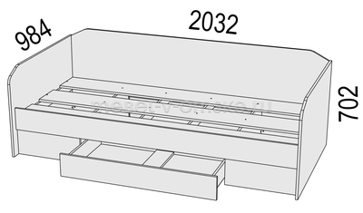 Диван-кровать Диско с ящиком