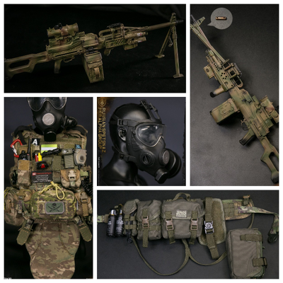Пулеметчик спецназа "Альфа" - КОЛЛЕКЦИОННАЯ ФИГУРКА 1/6 scale RUSSIAN SPETSNAZ FSB ALPHA GROUP GUNNER (78092) - DAMTOYS