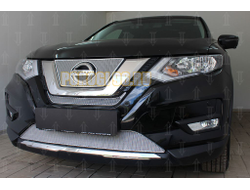 Защита радиатора Nissan X-Trail T32 2018- chrome верх PREMIUM