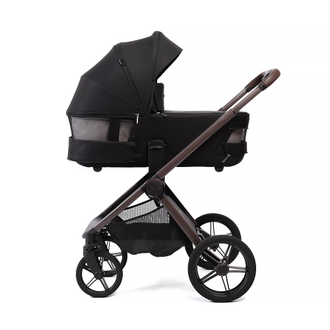 Коляска 2в1 Peppy Monaco Thermo 2026, Black (Черный) рама Коричневая
