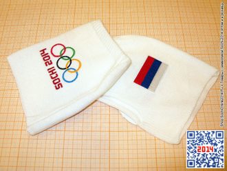 Перчатки с цветными пальцами BOSCO сувенирные Олимпийские Sochi 2014 и/или митенки