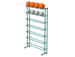 Стеллаж для мячей мобильный односторонний SP ХИ-М1_25, 25 (40,55) мячей