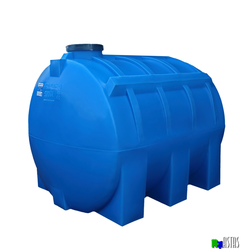 Емкость 5000 литров горизонтальная  синяя
