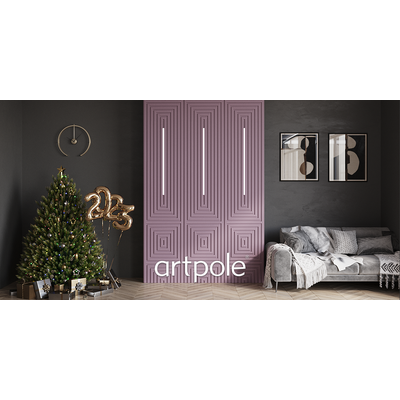 Гипсовая панель VECTOR + LED артикул M-0055