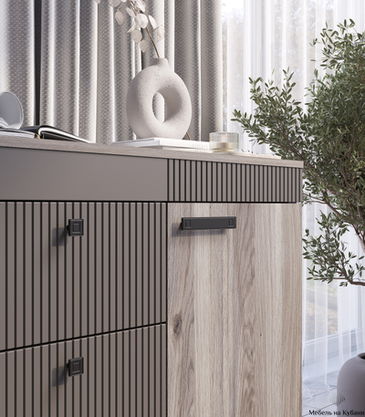 Кассандра КМ-12 комод Дуб Смоки MF-14