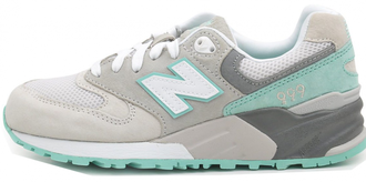 New balance 999 серые с бирюзовым женские (36-40) Арт. 005МF