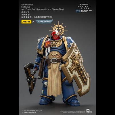 Ультрамарин брат Метаурус (Warhammer 40K) - КОЛЛЕКЦИОННАЯ ФИГУРКА 1/18 Metaurus with Power Axe, Stormshield and Plasma Pistol (JT02786) - JOYTOY