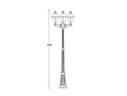 Садово-парковый светильник серии  Madrid -3