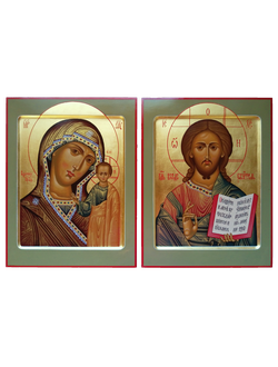 Венчальная пара. Образ Спасителя. Образ пресвятой Божией Матери “Казанская”. Рукописные иконы.