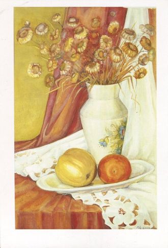 Людмила Целуйко. Натюрморт с сухими цветами. 2009 г.