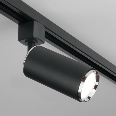 1013 MRL Трековый светильник потолочный Svit чёрный/хром GU10 / ElektroStandard
