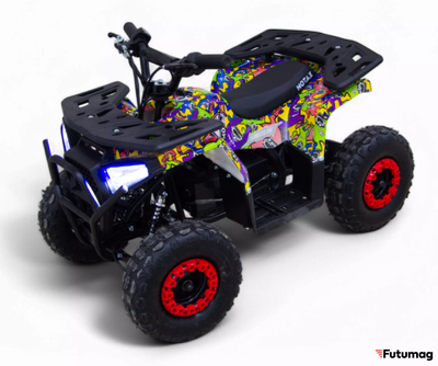 Квадроцикл MOTAX Grizlik Midi E1000 BW Граффити