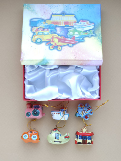 Комплект ёлочных игрушек "Машинки-малышки"