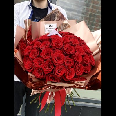БУКЕТ 51 РОЗА PREMIUM КРАФТ