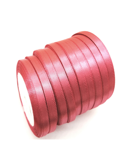 Лента атласная 6 мм, цвет коралл арт. 65