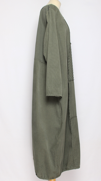 Платье Бохо вельветовое "Сетка трикотажная спинка" хаки, графит, джинс до р.56