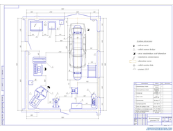Планировка шиномонтажного участка СТОА на Авточертеж.РУ