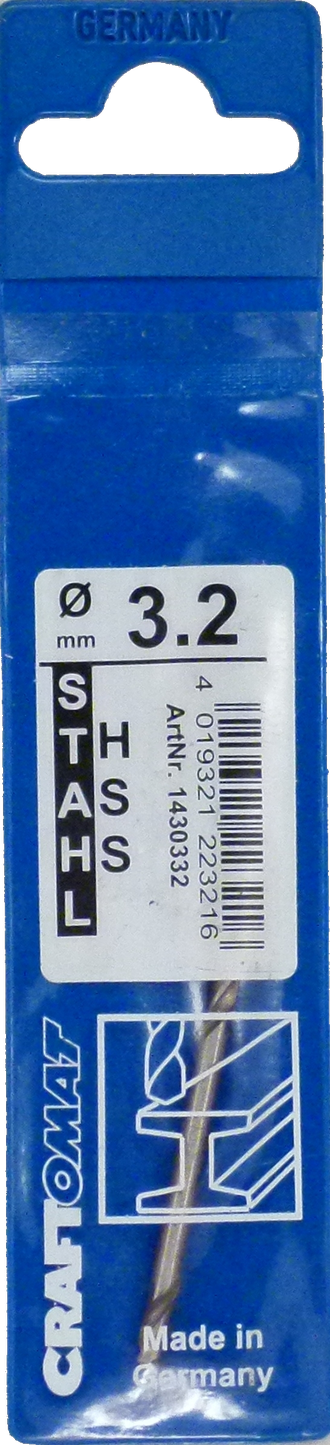 Сверло по металлу двустороннее HSS-G  CRAFTOMAT  3,2 мм
