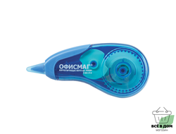 Корректирующая лента ОФИСМАГ №1, 5мм х 6м, прозрачно-синий корпус, механизм перемотки 272659