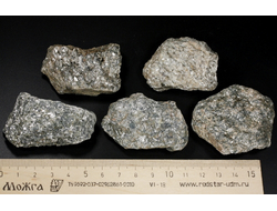 Кварц-слюдяной сланец в ассортименте, Россия, Северный Кавказ, КЧР, река Малый Блыб (40-50 мм, 40-50 г) №29785