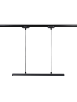 Трековый однофазный подвесной светодиодный светильник GL 6785 BK черный LED 24W 3000K 600*22*1025