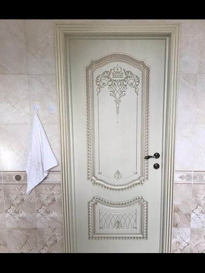 СОЛО NEW В3. СЛОНОВАЯ КОСТЬ/ ПАТИНА БЕЛОЕ ЗОЛОТО. ПОЛОТНО ГЛУХОЕ