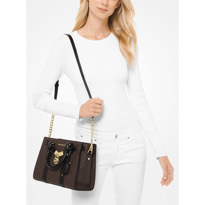 Сумка женская MICHAEL KORS NOUVEAU HAMILTON коричнево-черная