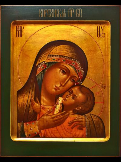 Корсунская Икона Пресвятой Божией Матери. Рукописная икона.
