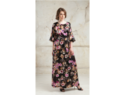 Длинное шелковое платье в пол