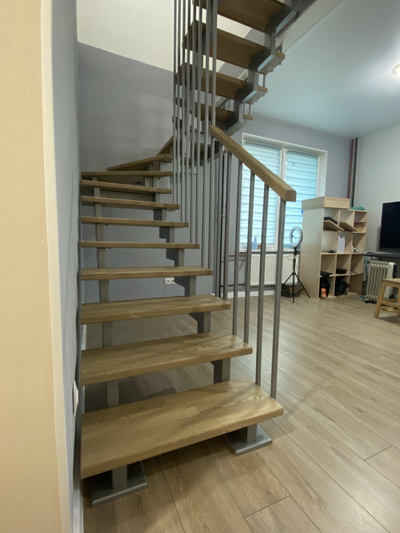 Лестница на металлическом каркасе - проект №210