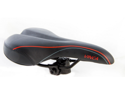 Седло, 260*150мм (черное с с красным)
