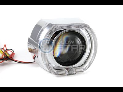 Бленда (маска) для линз 2.5 дюйма, F-Style с кольцом CREE (белый) 2 режима, 1шт