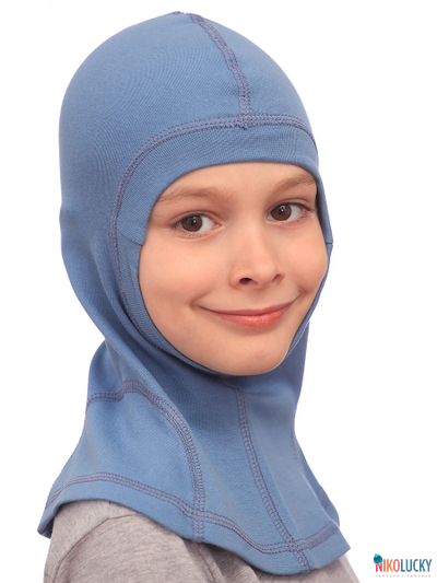 Шапка-шлем 23301-02 95%хлопок 5%лайкра, серо-голубой 48-50