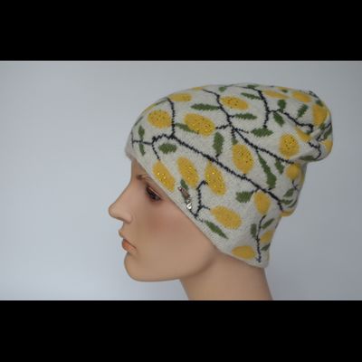 Шапка Vizio 1032 белая с лимонами