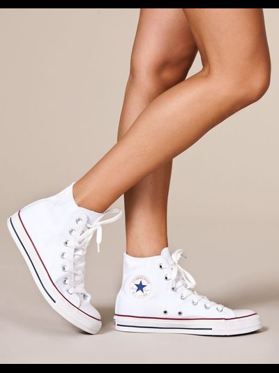 Кеды Converse All Star высокие белые со скидкой