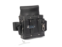 Сумка кожаная поясная без ремня СК-9 серия DEAD BULL с 9 отделениями