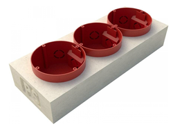 Wolf Premium, подрозетник звукоизоляционный, 3 поста