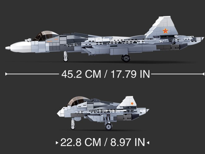 Слубан конструктор самолет СУ-57 российский многофункциональный истребитель пятого поколения
