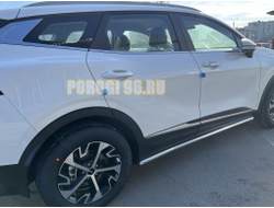 Защита штатного порога труба d53 для Kia Sportage 5 2022- комплектация GT-Line (кроме комплектации Style и X-Line)