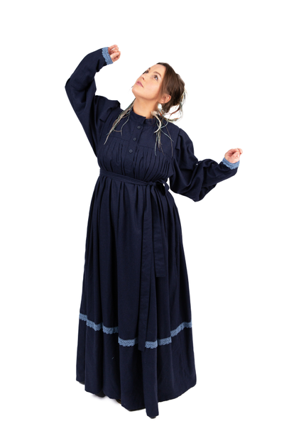 Платье в русском стиле "Поморское" шерстяное