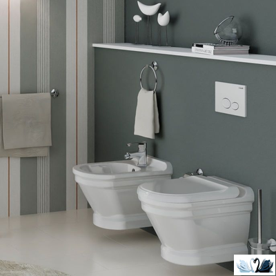 Чаша унитаза Creavit Antik AN320-11CB00E-0000, в классическом стиле, подвесная