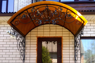 Козырек кованый фото - Арт 03