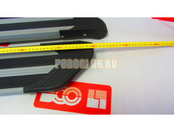 Пороги подножки "Luxe Silver" 1800 мм для Kia SORENTO IV 2020-